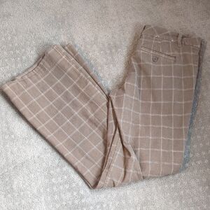 Tan Plaid Trousers
